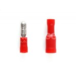 rødt radiostik (3x stik, 3x 4mm fatning)