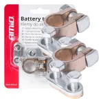 batteripoler 2 stk., messing