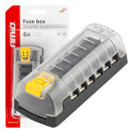 sikringsboks, skrueforbindelser, 6 fatninger amio-03836