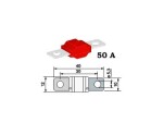 beskyttelse midi 50a rød bolt mellemrum 30mm
