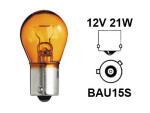 pære med metalfatning 12v py21w, bau15s