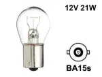 pære med metalfod 12v p21w,  ba15s