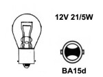 pære med metalfod 12v 21/5w (ba15d)