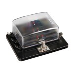 sikringsblok 12/24v, 6 udgange, led indikator