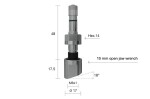 tpms ventil wonder 1312 til lastbil alufælge 9,7mm. l=65mm. hjørne 18