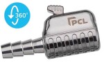 pumpemundstykke. Til 6 mm slange. lige. med en lås. hurtig udløsning. 360°. pcl ch2h01