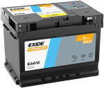 EXIDE Starterbatteri PREMIUM *** 12V 61Ah 600A EA612