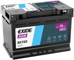EXIDE Starterbatteri AGM 12V 72Ah 760A EK720