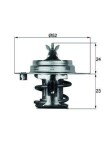 MAHLE Termostat,  kølemiddel BEHR TX 7 88D S
